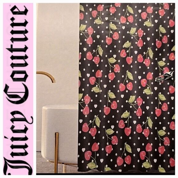 Juicy Couture Home Cherry Hearts 14-Piece Shower Set - Picture 1 of 6